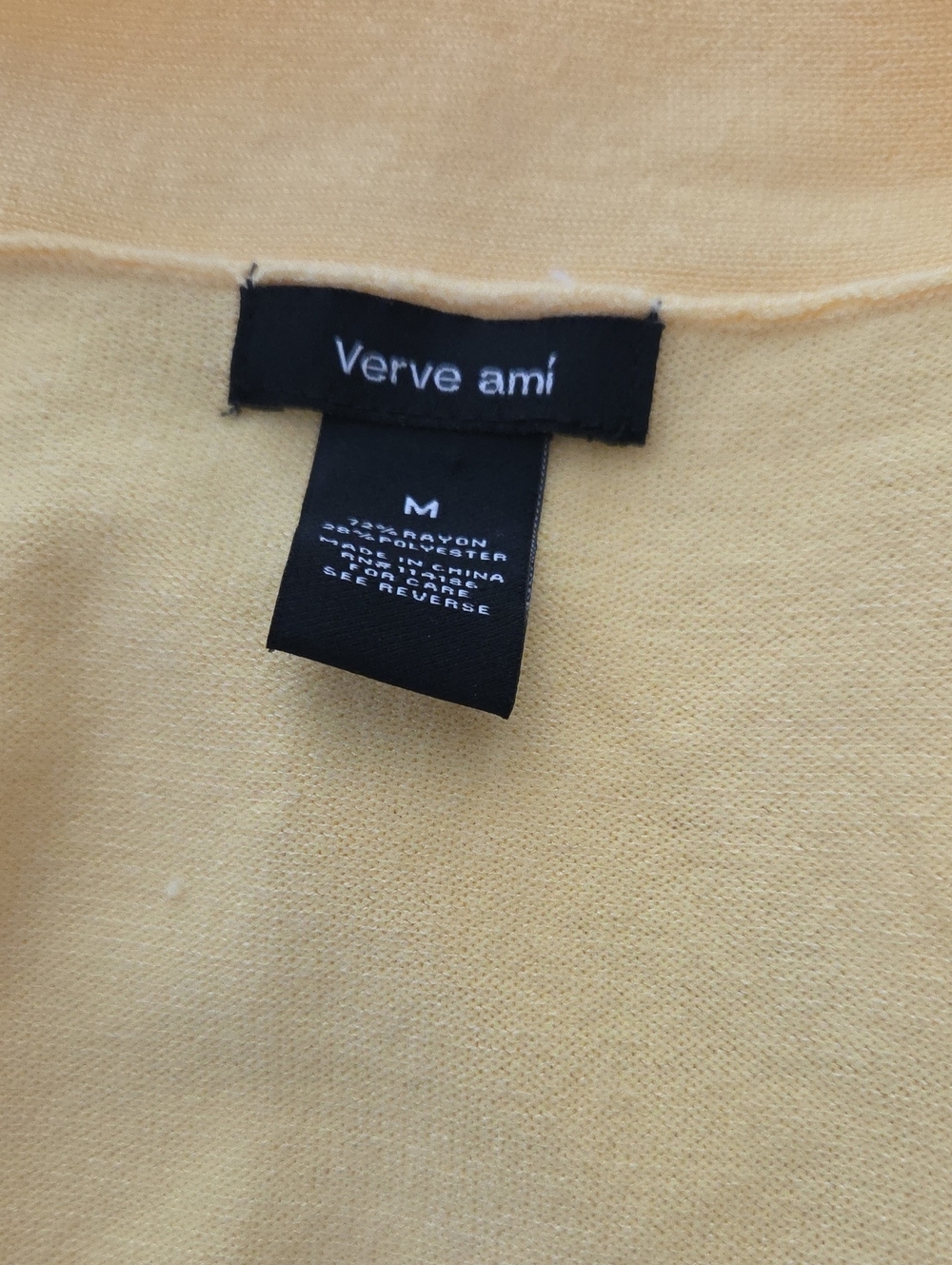 Verve ami Men's Soft Yellow Crewneck Sweater